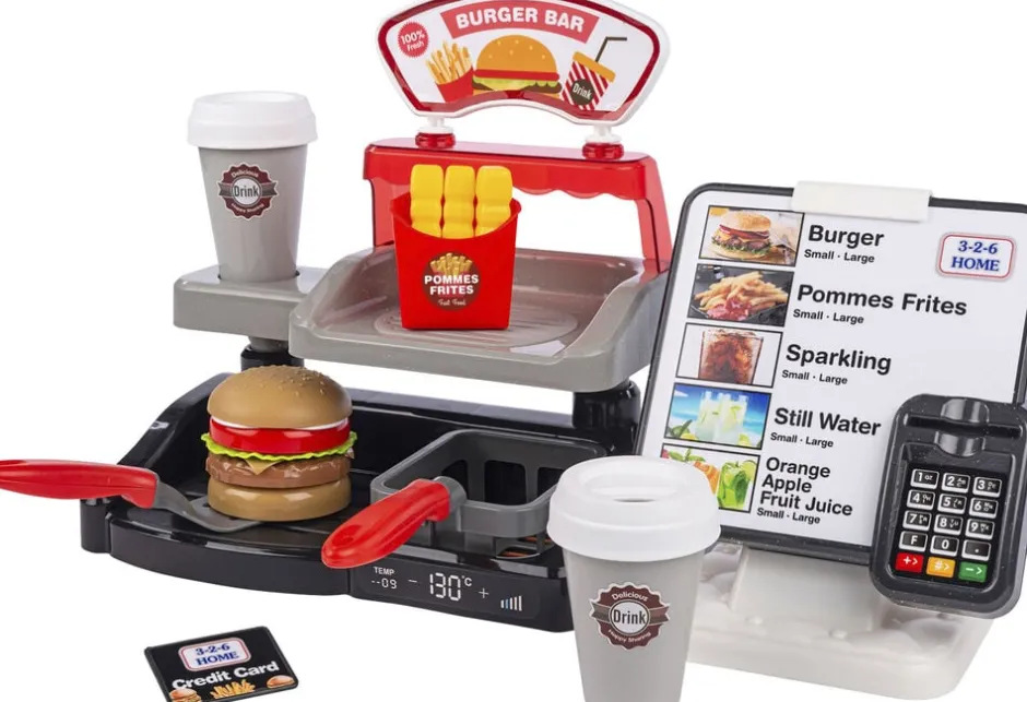 Børn 37658 Legemad & Køkkener>3-2-6 BURGERBARmLYD-TBH
