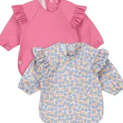 Børn Konges Sløjd Hagesmække>2 PACK DINNER BIB WITH SLEEVES AND FRILL