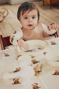 2 PACK SILICONE BIB SWAN Børn Hagesmække