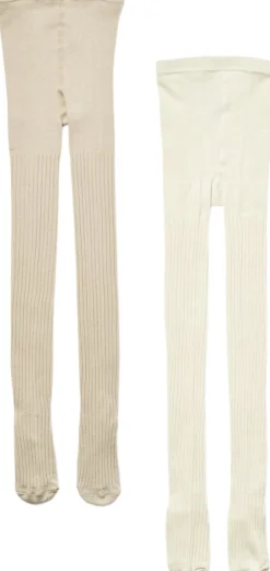 Børn Wheat Strømper & Strømpebukser>2 par Indy rib strømpebukser