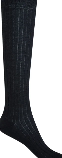 100% ribbed wool high socks-Punto Blanco Online