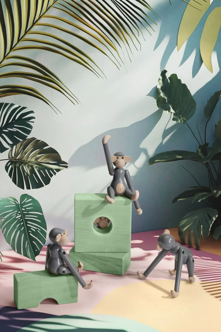 Kay Bojesen Figurer & Skulpturer>Abe mini grå