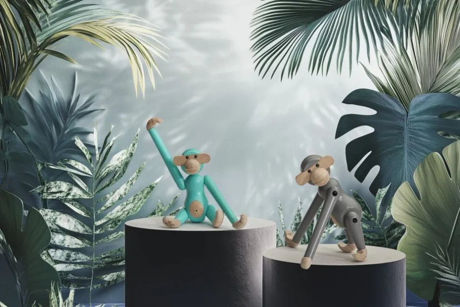 Kay Bojesen Figurer & Skulpturer>Abe mini grå