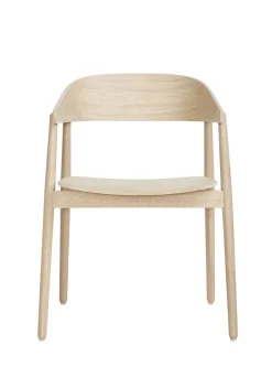 AC2 armchair Oak white pigm. lacquer veneer seat-Andersen - Furniture Clearance