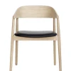 AC2 armchair Oak white pigm. lacquer leather seat-Andersen - Furniture Discount