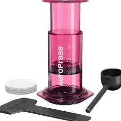 Aeropress Kaffe & Te>Clear Colors Pink Coffee Press