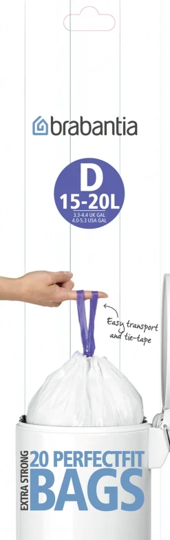 Brabantia Skraldespande>Affaldspose 15 ltr. 20 stk.