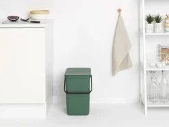 Brabantia Skraldespande>Affaldsspand m/låg sort. kon 25 ltr.