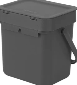 Brabantia Skraldespande>Affaldsspand m/låg sort. kon. 3 ltr