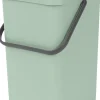 Affaldsspand m/låg sort.kon. 12 ltr-Brabantia Online