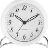Arne Jacobsen Clocks Ure & Vejrstationer>AJ LK bordur, hvid/hvid, Ø 11 cm, alarm