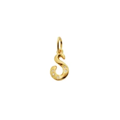 Alphabet Pendant Gold-Maanesten Online