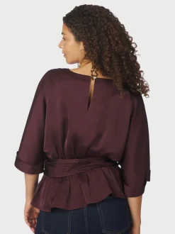 Dame Neo Noir Bluser & Skjorter>Annegret Heavy Sateen Blouse