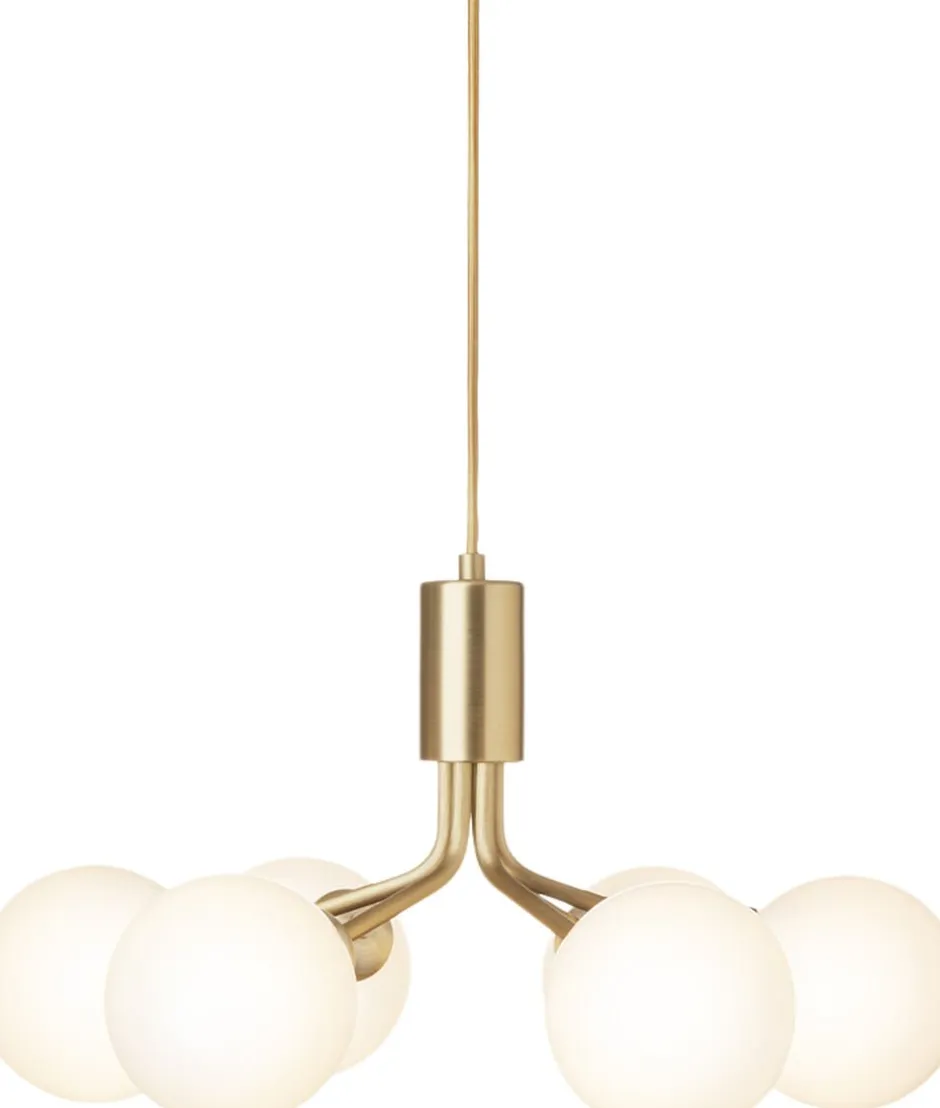 Nuura Pendler>Apiales 6, brushed brass / opal