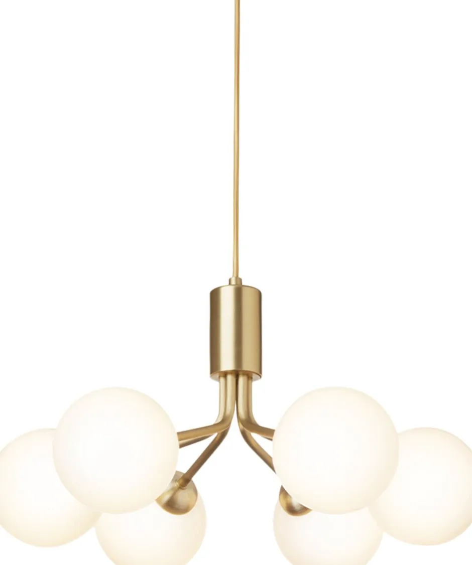 Nuura Pendler>Apiales 6, brushed brass / opal