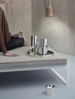 Arne Jacobsen vippeaskebæger H 8 cm steel-Stelton Hot