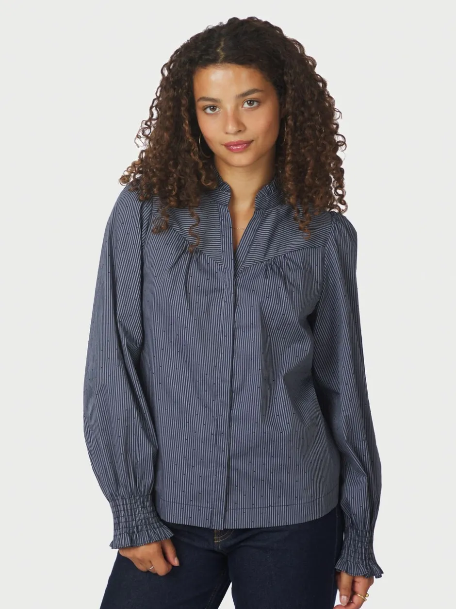 Dame Neo Noir Bluser & Skjorter>Astrida Stripe Stone Blouse