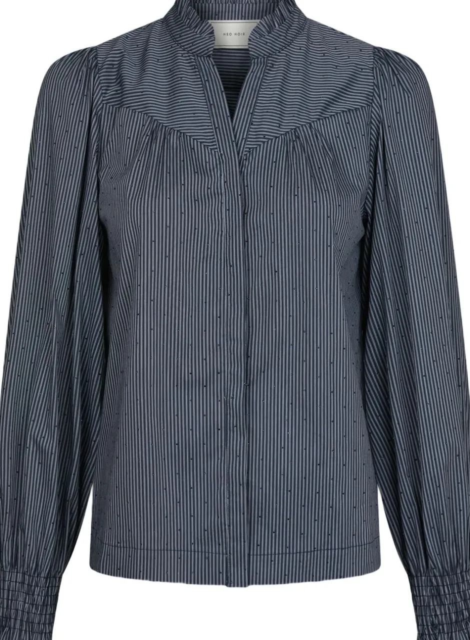 Dame Neo Noir Bluser & Skjorter>Astrida Stripe Stone Blouse
