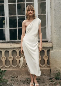 Asymmetrical pleated dress-MANGO Best