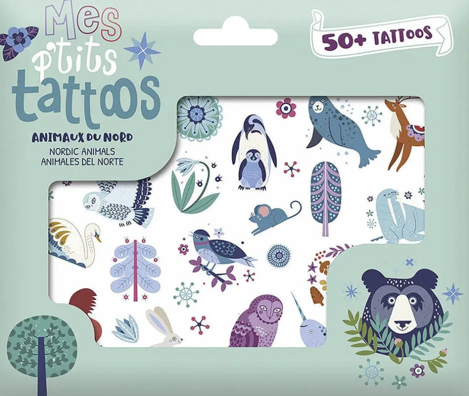 Clearance - Little Tattoos - Nordic Animals Børn Rolleleg & Musik