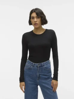 Clearance AWIRWINA LS O-NECK TOP NOOS Dame T-Shirts & Toppe