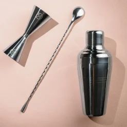 Bar Kit Mini 3-del Shaker, Jigger, Pourer-Cocktail Club Clearance