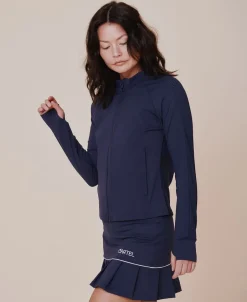 Outlet Baseline long sleeve zip jacket - Ocean Dame Jakker|Sport