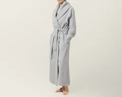 Bathrobe, Mount Everest, light grey-Karmameju Skincare Outlet