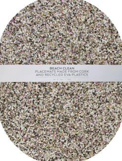 Clearance Beach Clean Oval Dækkeserviet Sæt Tekstiler Til Borddækning