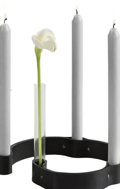 Belt 4 candles, Black Adventsstager