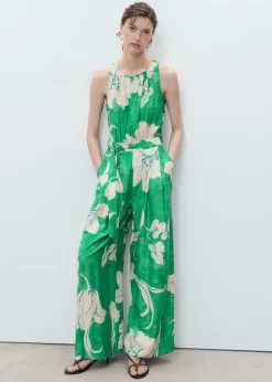 Sale Belt printed jumpsuit Dame Buksedragter