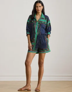 Sale Belting-Print & Polka-Dot Drawcord Short Dame Shorts