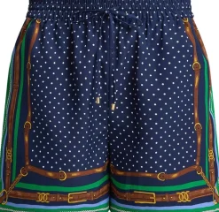 Sale Belting-Print & Polka-Dot Drawcord Short Dame Shorts