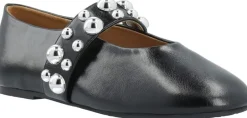Hot BIALUNA Studded Ballet Flat Faux Leather Dame Ballerinaer
