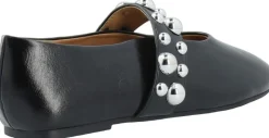 Hot BIALUNA Studded Ballet Flat Faux Leather Dame Ballerinaer