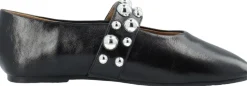 Hot BIALUNA Studded Ballet Flat Faux Leather Dame Ballerinaer