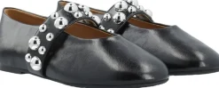 Hot BIALUNA Studded Ballet Flat Faux Leather Dame Ballerinaer