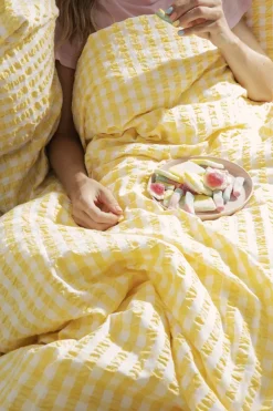 Bæk&Bølge Sengetøj gul/hvid 140x200 cm DK-Juna New