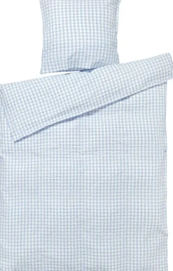 Bæk&Bølge Sengetøj lys blå/hvid 140x220 cm DK-Juna Outlet