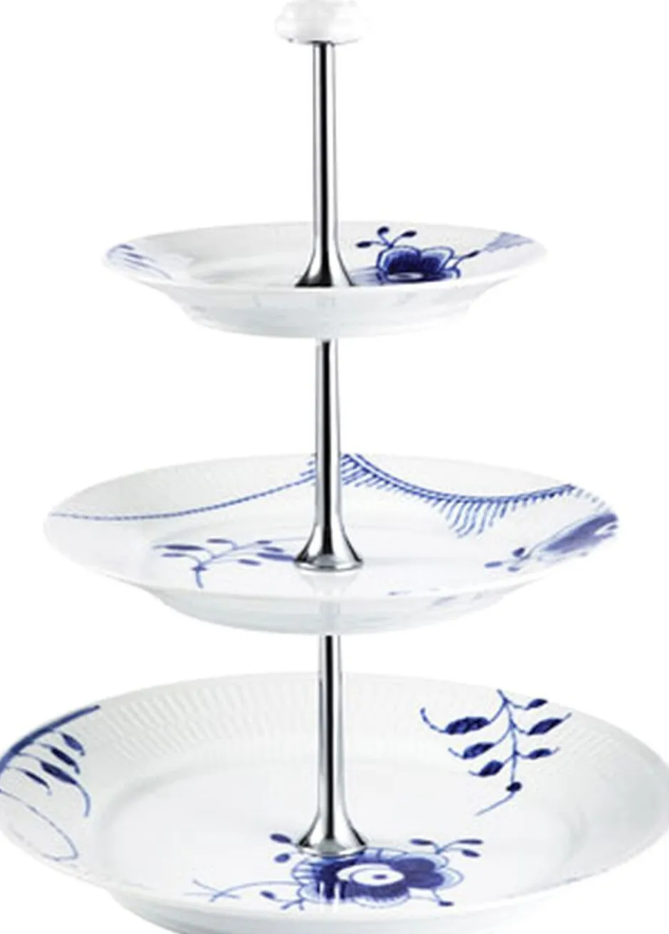 Royal Copenhagen Skåle & Fade>Blå Mega etagere 3 lag