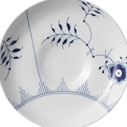 Blå Mega Riflet 34 cm Fad-Royal Copenhagen