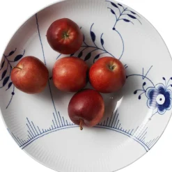 Blå Mega Riflet 34 cm Fad-Royal Copenhagen