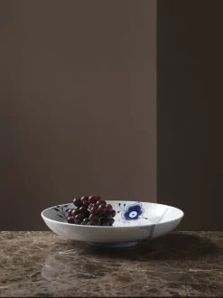 Blå Mega Riflet 34 cm Fad-Royal Copenhagen