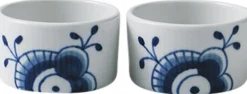 Blå Mega Riflet 5 cm. souffle skåle 2 stk.-Royal Copenhagen Discount