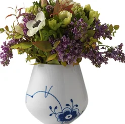 Online Blå Mega Riflet 15 cm. vase - mellem Vaser & Urtepotteskjulere