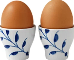 Blå Mega Riflet æggebæger 2 stk.-Royal Copenhagen New