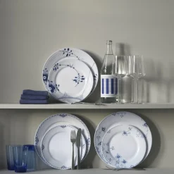 Royal Copenhagen Tallerkener>Blå Mega Riflet 2-pak Tallerkner 27cm no 2