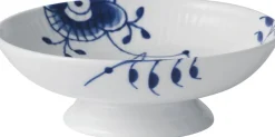 Royal Copenhagen Skåle & Fade>Blå Mega Rriflet 17 cm. skål på fod