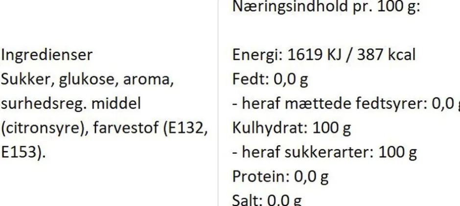 Blå Student bolcher med smag af brombær-Almuegaarden Best