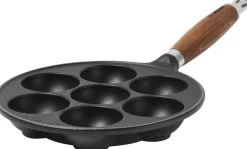 Æbleskivepande i Støbejern 20cm Matte Black-Le Creuset